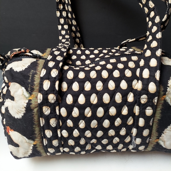 Vera Bradley chanticleer Rooster Egg bag duffel 12in x7in retired 1998 - Picture 6 of 8
